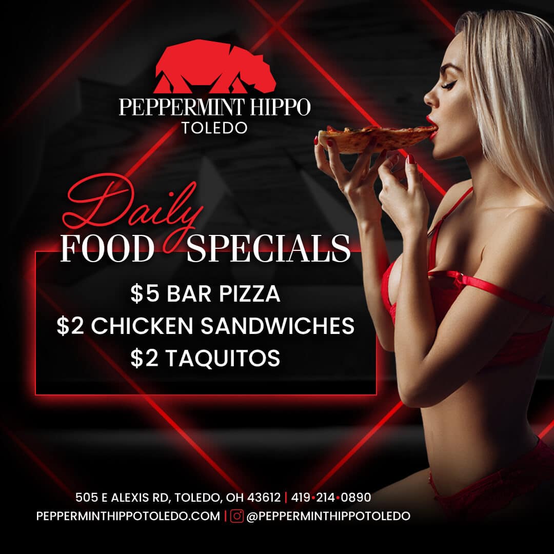 Food Specials at Peppermint Hippo Toledo
