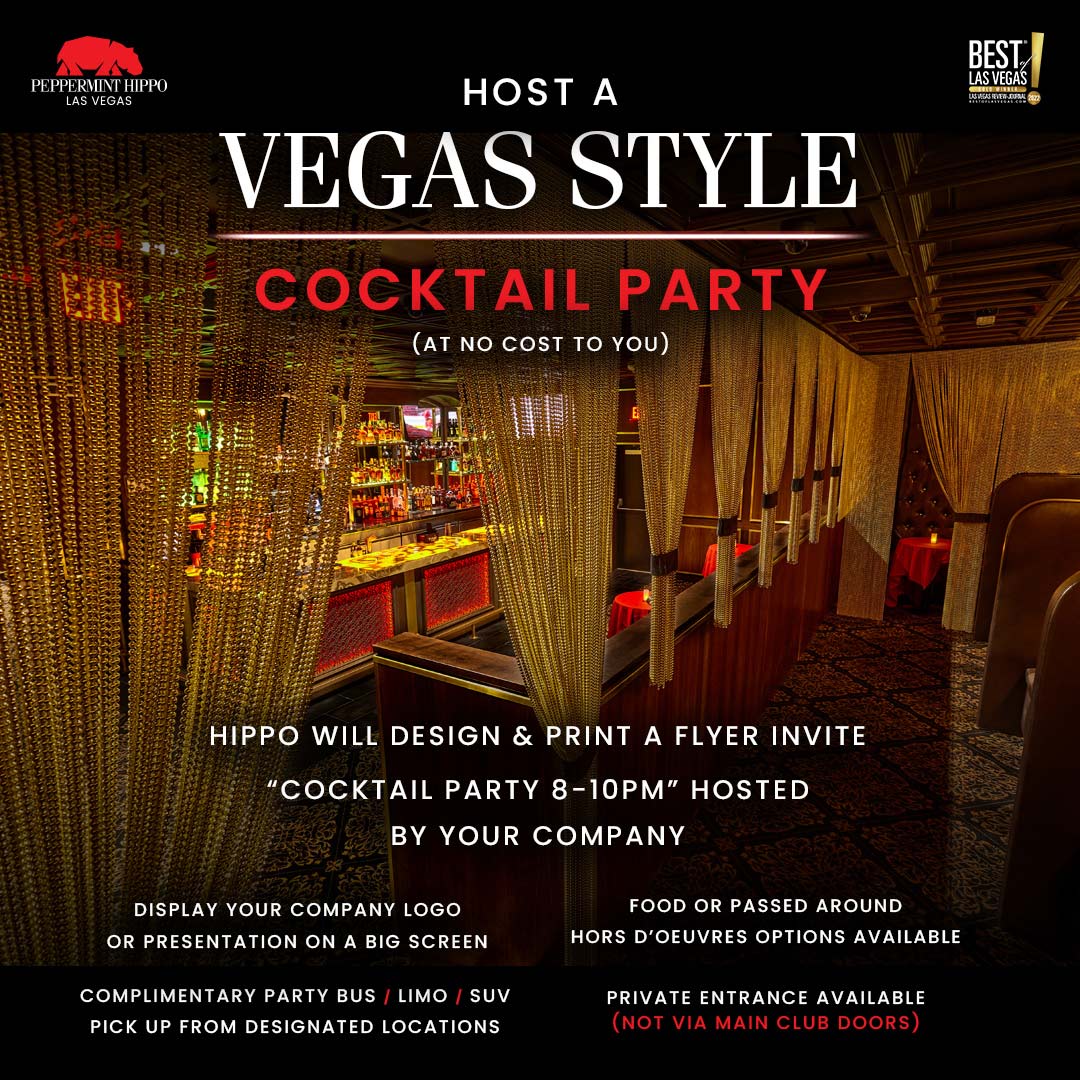 Host a Cocktail Party | Peppermint Hippo Las Vegas