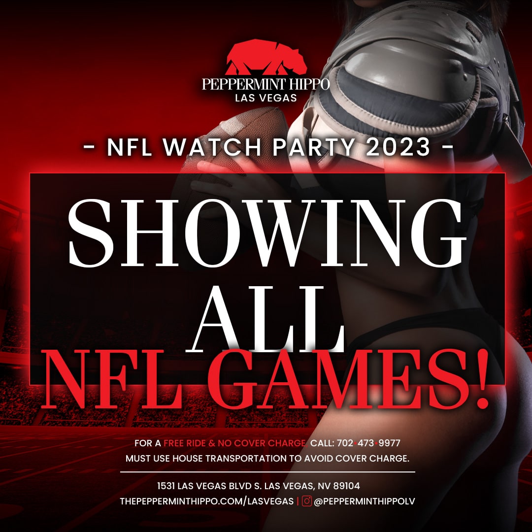Showing all NFL Games at Peppermint Hippo Las Vegas